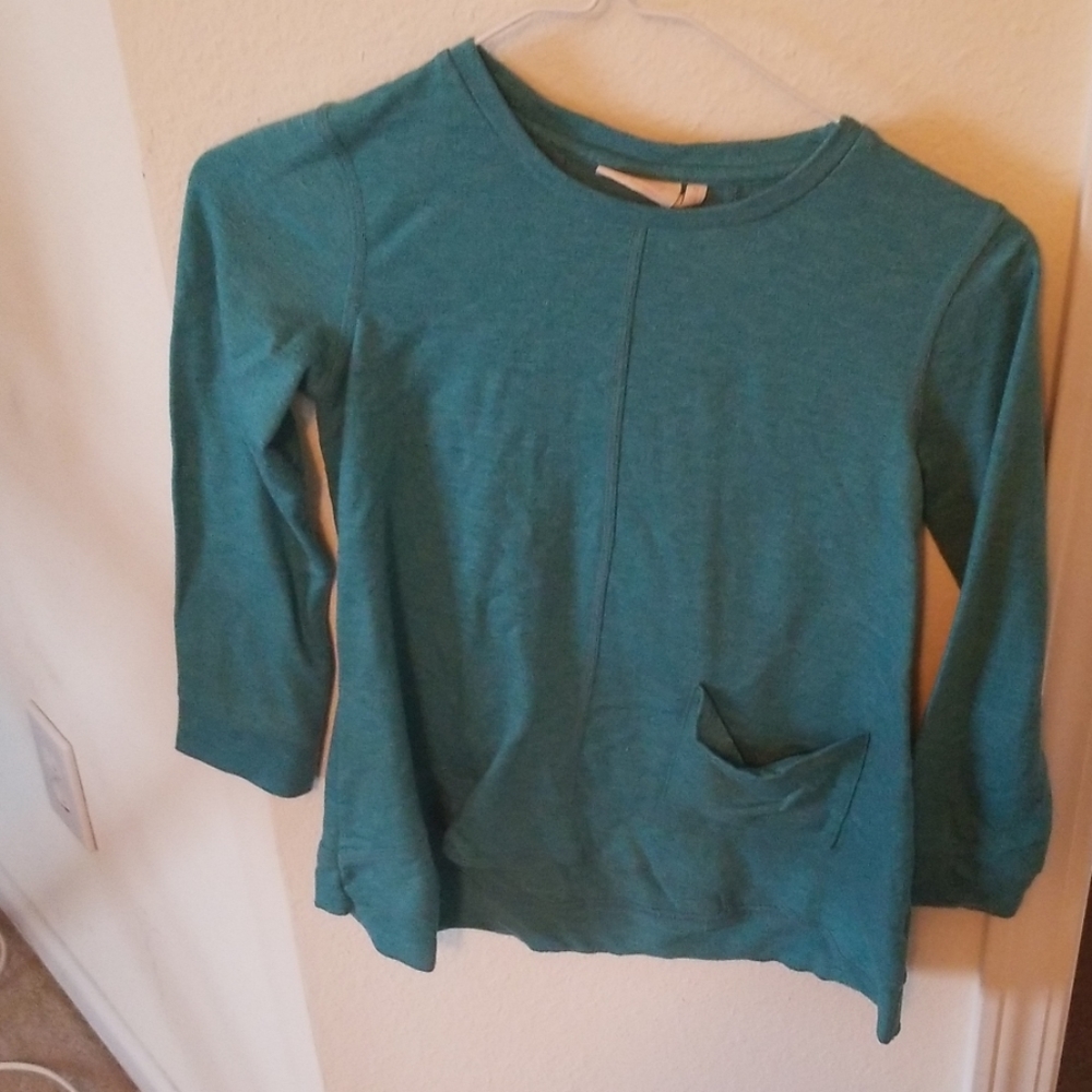 Logo sweater tunic green/blue